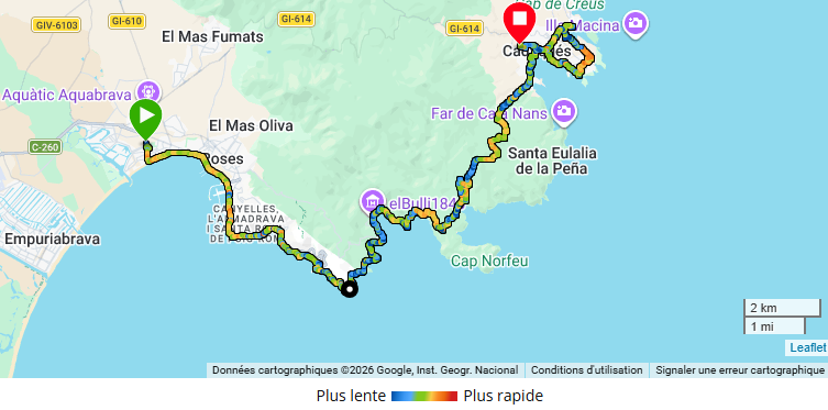 Parcours GR92 Rosas à Cadaqués